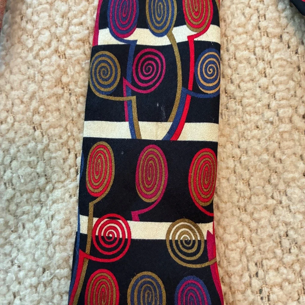 Vintage Abstract Painterly Necktie lot 3 Mens OS Multicolored Art Teacher Office
